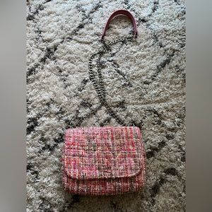kate spade pink tweed crossbody bag